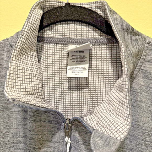 NHL Washington Capitals Hockey 2XL XXL Men’s 1/4 Zip Gray Long Sleeve - Picture 7 of 9